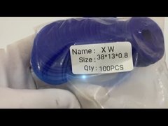 La norma de color azul diseñada 38*15*0.8m m de goma plana del lechón clasifica el caucho de las formas