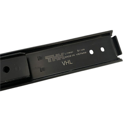 Materiales de hierro Pista de escudo negro Rail telescópico con tratamiento de superficie polaco para piezas de la máquina de impresión de Heidelberg