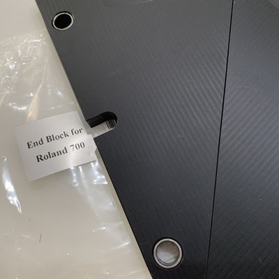 Placa de extremo de color gris oscuro para Roland 700 Bloques de extremo de conducto de tinta 160x85mm Parte de la máquina de impresión