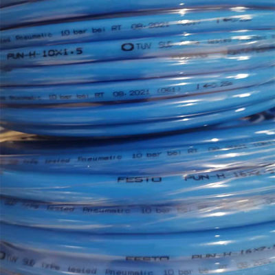 Color azul Festo tubo de PU de tamaño 4 mm tubo de aire neumático para máquina de impresión offset