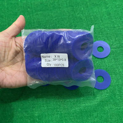 38x15x0,8 mm chupador de goma plana de color azul para máquinas de impresión offset