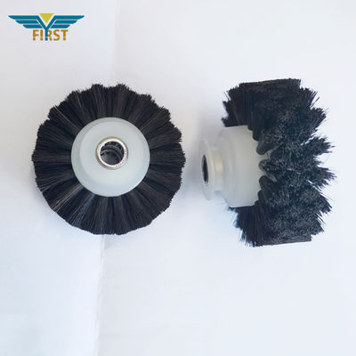 Rueda de pincel negro de 60*8,5*35mm para la máquina de impresión KBA Partes hechas de plástico de alta gama con larga vida útil