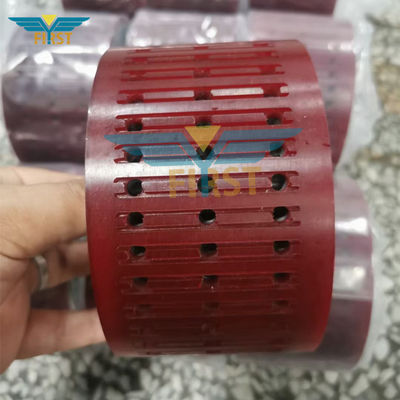 Rueda 124*70m m de la succión del color rojo para las piezas plegables de la impresión del poliuretano de la máquina