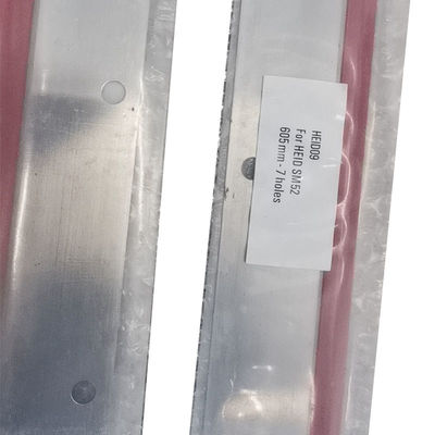 Cuchilla de lavado para impresora Heidelberg, resistente a la tinta UV, 605x46x0,5mm con 7 orificios para SM52 PM52