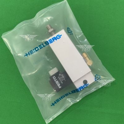 Cuerpo de aluminio cilindro de válvula solenoide de color plateado para máquinas de impresión SM74/PM74