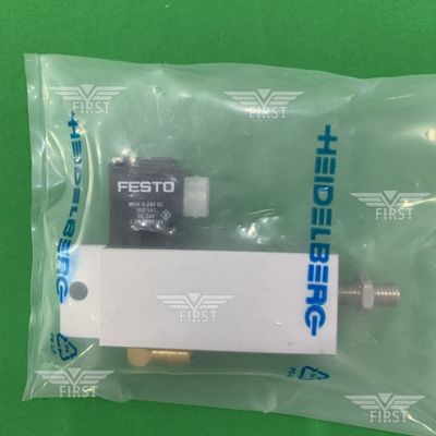 Cuerpo de aluminio cilindro de válvula solenoide de color plateado para máquinas de impresión SM74/PM74