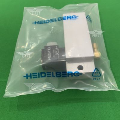 Cuerpo de aluminio cilindro de válvula solenoide de color plateado para máquinas de impresión SM74/PM74