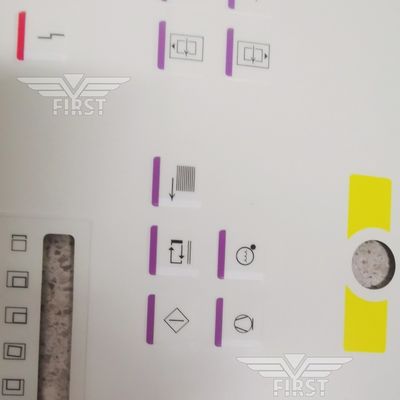Etiqueta de letra con símbolo de Panel de membrana de Color blanco para máquina de impresión Heidelberg SM102, pegatina en tamaño de 63*21,2 o 37*15,5 CM