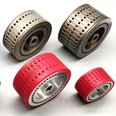 Rueda de succión resistente al desgaste de color champán Rueda de goma para máquina de impresión offset con tamaño personalizable
