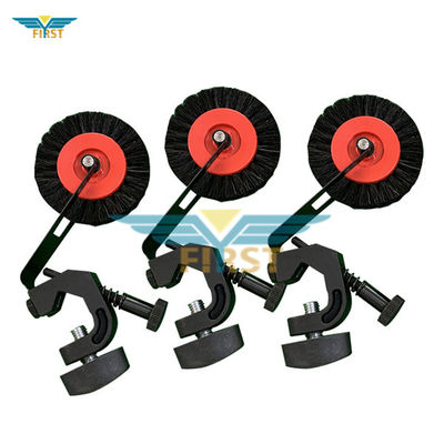 Heidelberg Black Wheel Brush Support con pelo de cerdo y material de hierro para piezas de máquinas de impresión OEM disponible